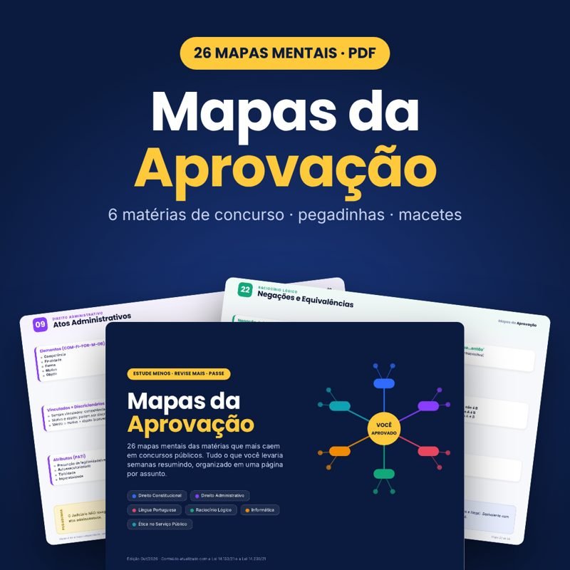 Mapas da Aprovação: 26 mapas mentais para concursos